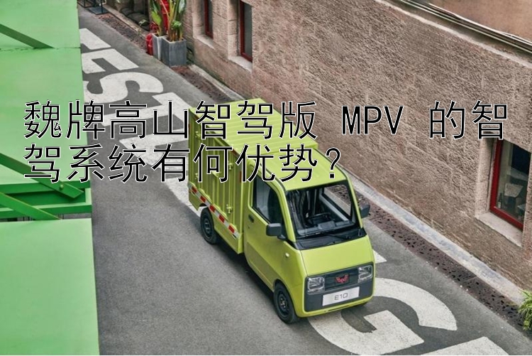 魏牌高山智驾版 MPV 的智驾系统有何优势？