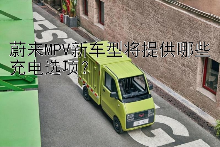 蔚来MPV新车型将提供哪些充电选项？