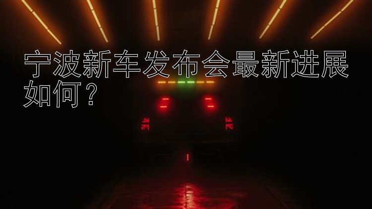 宁波新车发布会最新进展如何？