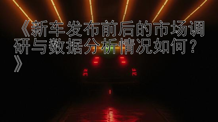 《新车发布前后的市场调研与数据分析情况如何？》