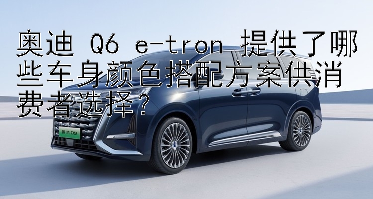 奥迪 Q6 e-tron 提供了哪些车身颜色搭配方案供消费者选择？